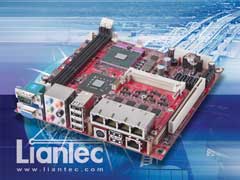 Liantec TBM-1441 Tiny-Bus PCIe Multiple Gbit Ethernet Extension Solution on Mini-ITX EmBoard