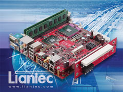Liantec TBM-X2000 Tiny-Bus 1U Low Profile 2-Slot PCIe/PCI Extension Module on Mini-ITX Small Form Factor EmBoard