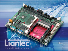 Liantec EMB-5740 EmBoard with TBM-1210 Tiny-Bus PCMCIA Module